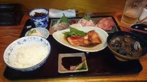 金目鯛と地魚定食